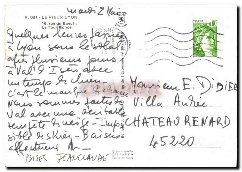 La Tour Ronde — Lyon — Éditions J. Celland — Back