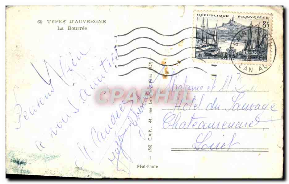 La Bourrée d'Aubergne — scène de vie — C.A.P. (Cap) n°60 — Rückseite
