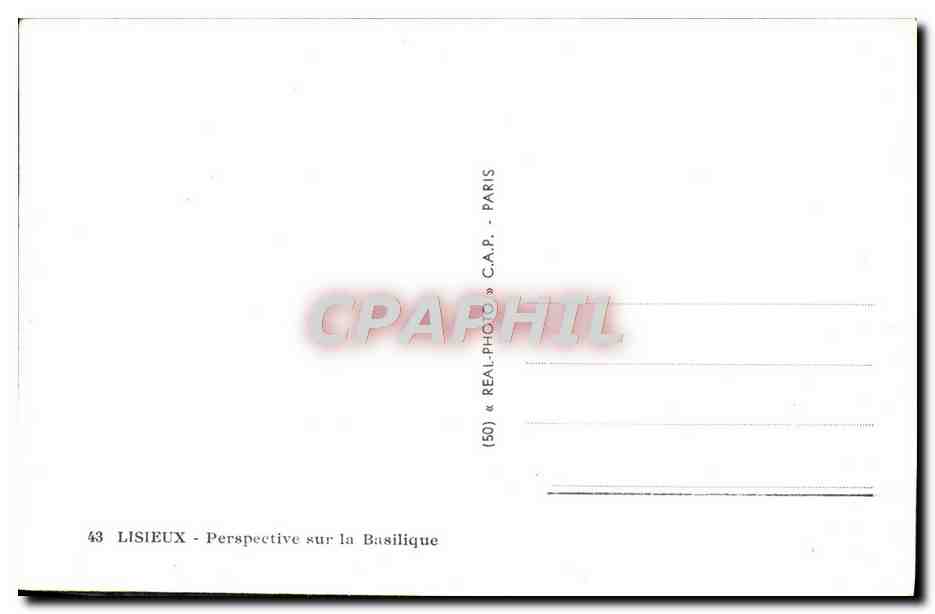 Lisieux — Perspective sur la Basilique — C.A.P. (série 43) — Rückseite