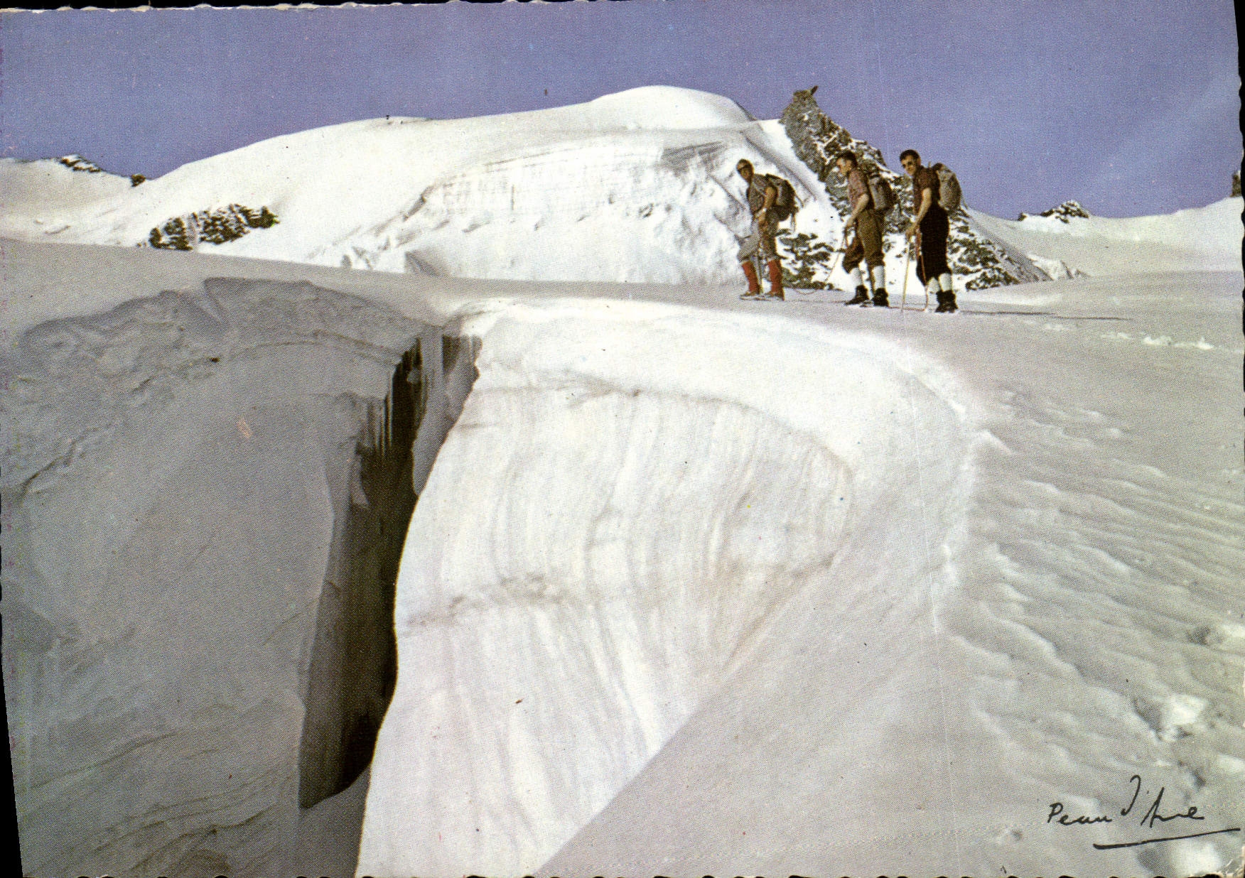 Alpes - Crevasse de glacier — éditeur E.D. TELLE S.A. n° 5685
