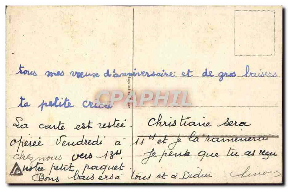 CPA Fleurs — Verso