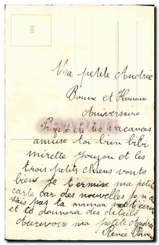 CPA Heureux Anniversaire Fleurs — Verso