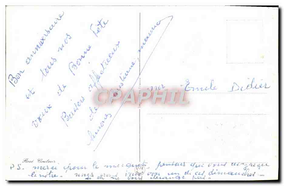 CPA Fleurs — Verso