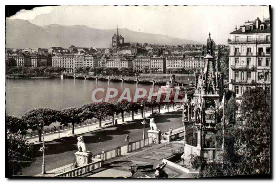 CPM Geneve Monument Brunswick Et Vue Sur La Ville
