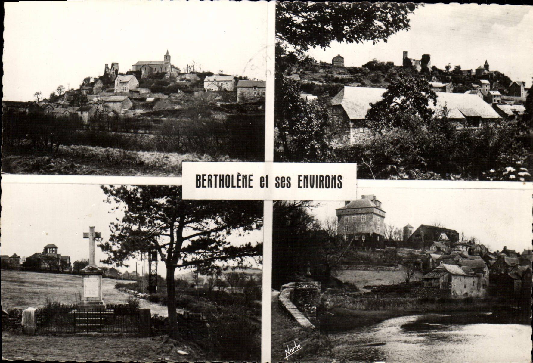 CPM Bertholene Et Ses Environs Anglars Vue de l'eglise Chateau de Montrozier