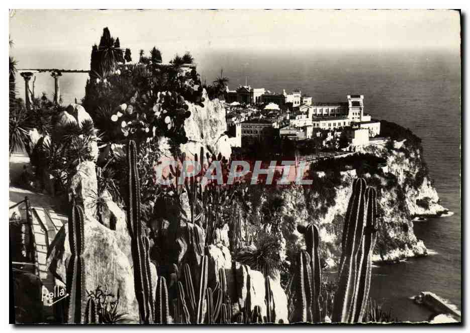 Monte-Carlo — Le Jardin exotique et le rocher de Monaco — RELLA