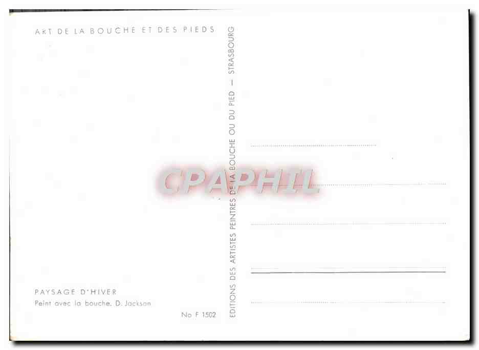 CPM Paysage D'Hiver Jackson — Verso