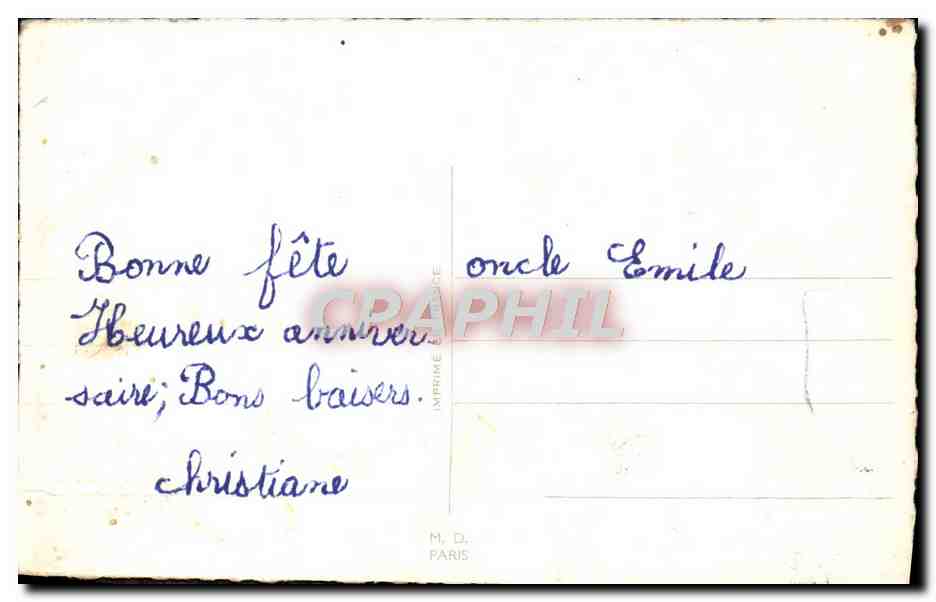 CPA Bonne Fete Fleurs Fer a cheval — Rückseite
