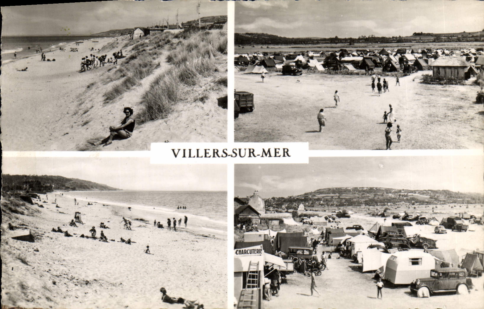 Villers-sur-Mer — vue de la plage et du campement — (51) - REAL-PHOTO - C.A.P. - PARIS - Anverso