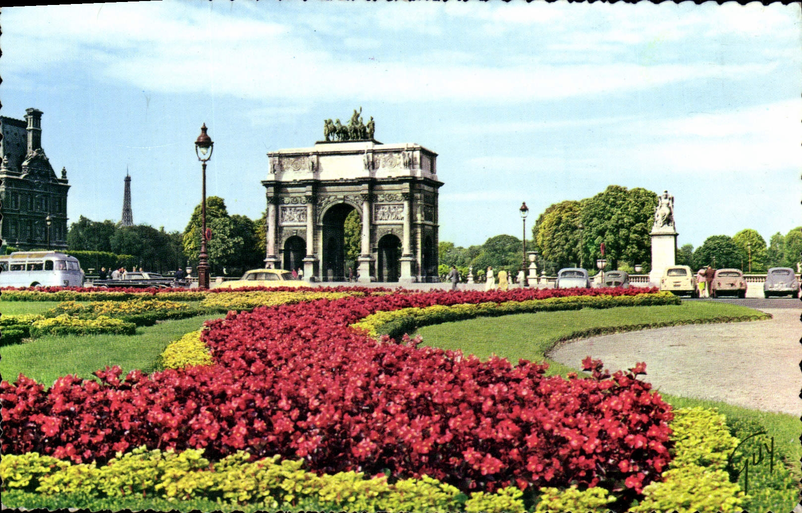 CPM Paris Et Ses Merveilles Jardins Et Arc De Triomphe Du Carrousel