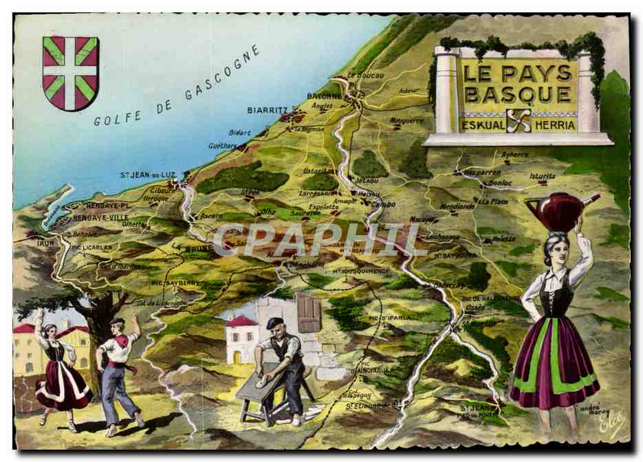 CPM Le Pays Basque Biarritz Folklore Gascogne 