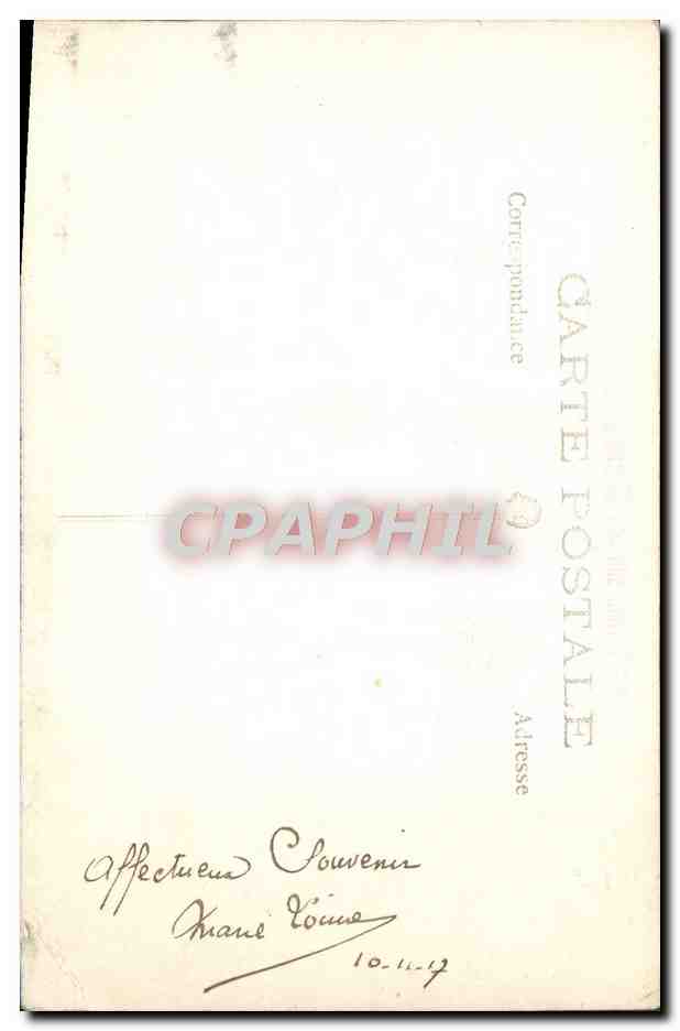 CARTE PHOTO Femme — Verso