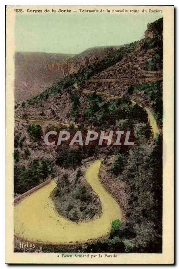 Gorges de la Jonte — Tournants de la nouvelle route du Roziers — Helias, n° 1035