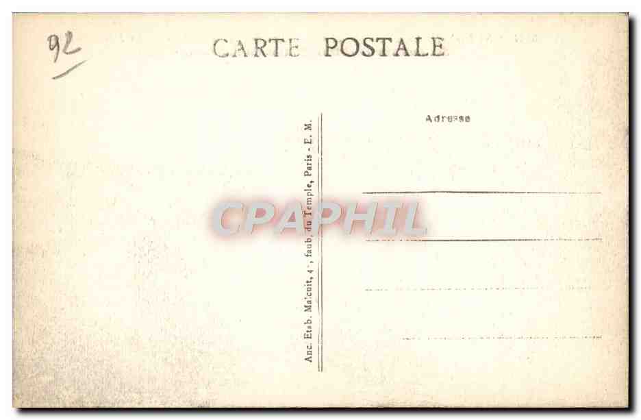 Meudon-Bellevue (S.-et-O.) — Les bords de la Seine — Le Débarcadère des Bateaux Parisiens — E.M. — Rückseite
