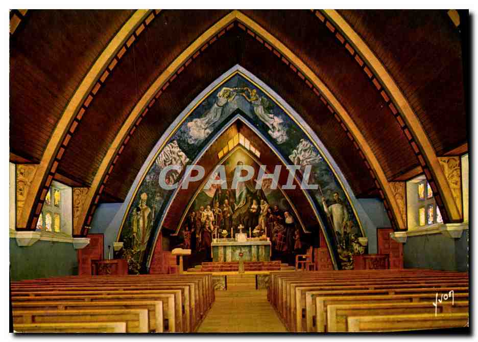Intérieur de l'église Notre-Dame des Alpes — Le Fayet (Haute-Savoie) — Éditions Jean-Jaurès, Paris