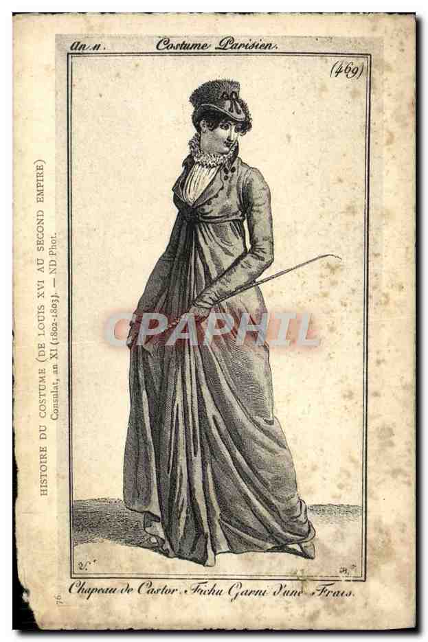 CPA Histoire Du Costume Chapeau de Castor 