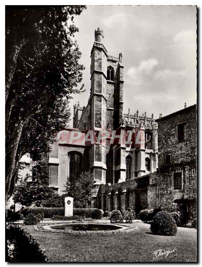CPM Narbonne La Cathedrale St Just Et Jardin