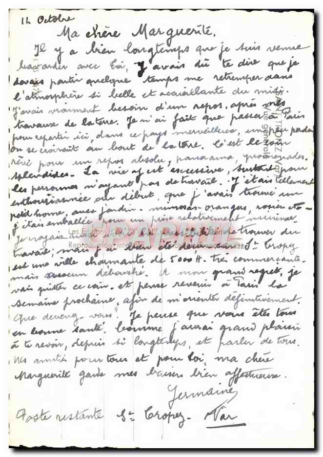 CPM Saint Tropez Vue Generale — Rückseite
