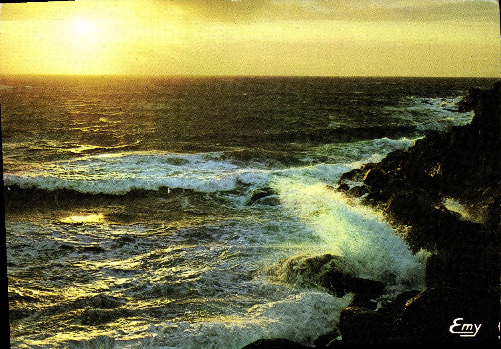 Atardecer en la Costa Normanda — Editions Normandies de Gourey — n°309 - Anverso