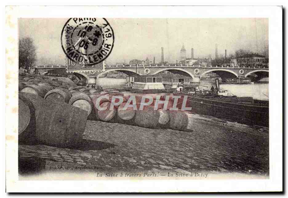 La Seine à Bercy — La Seine à travers Paris — éd. A. & C. Angonin, Paris
