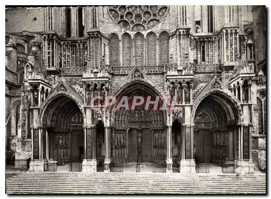 Chartres — Porche Sud — Imprimerie M. Lescuier et Fils - Recto