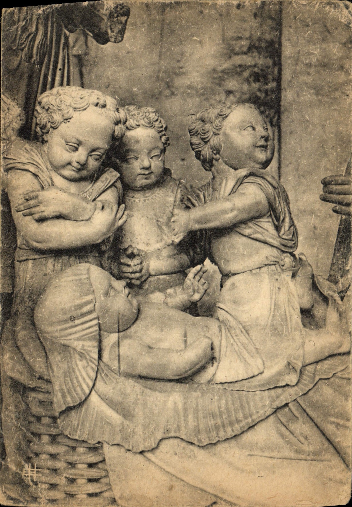 Détail de la Nativité de Jésus — Cathédrale de Chartres — xve siècle