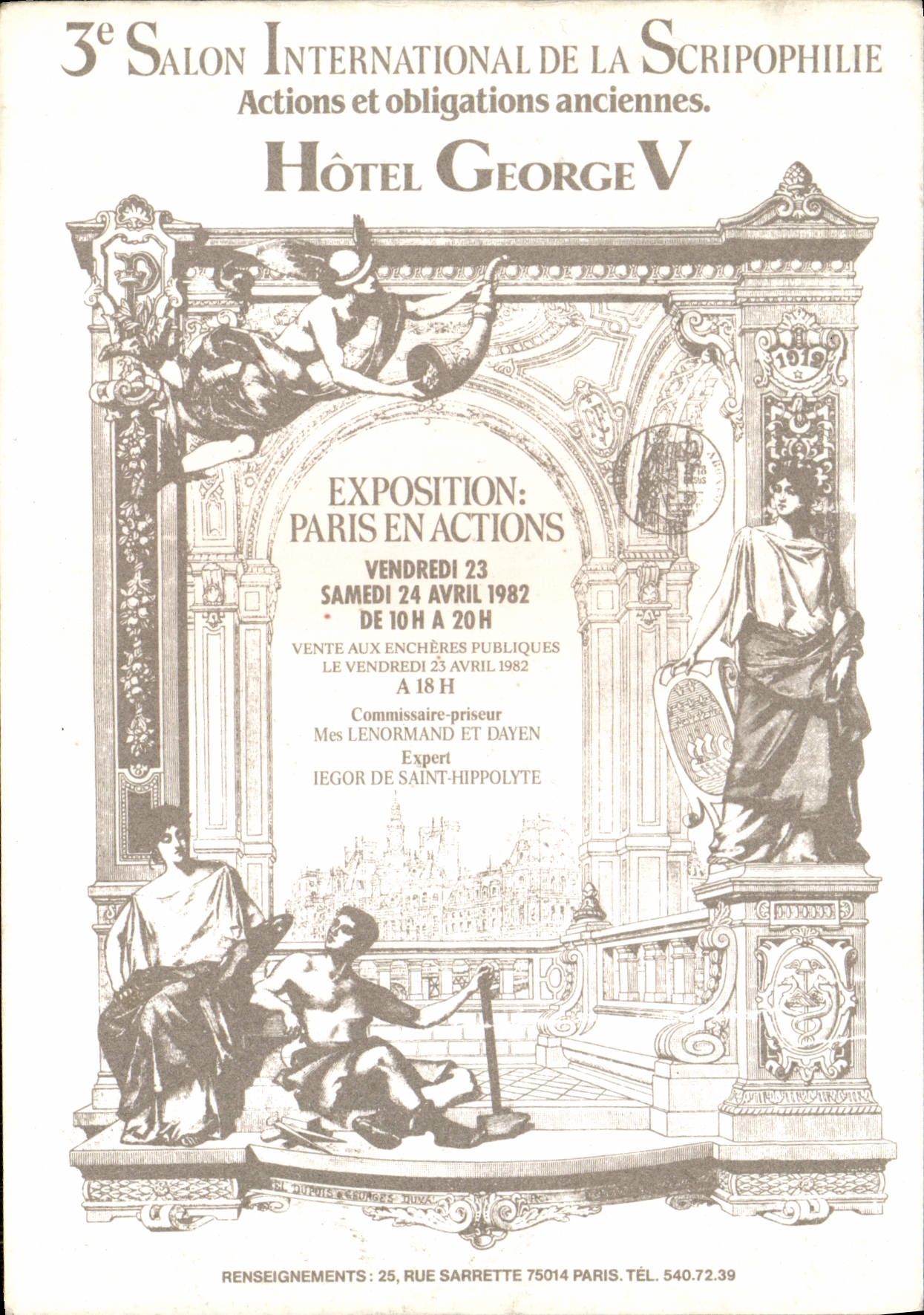 CPM Salon International De La Scripophilie Hotel George V Paris 