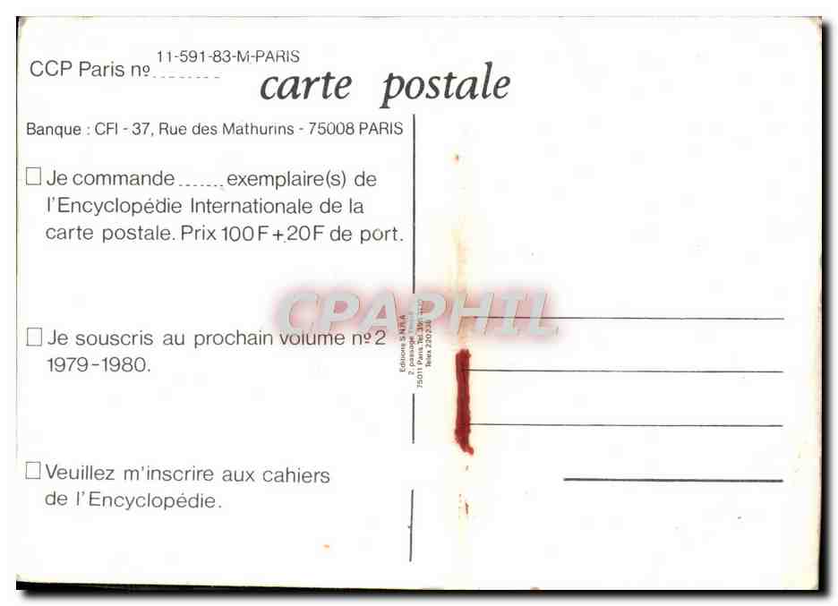 CPM Baudet Encyclopedie CArte postale  — Back