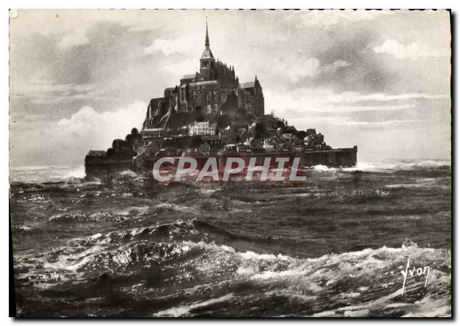 CPM Mont Saint Michel Le Mont Par Maree D'Equinoxe