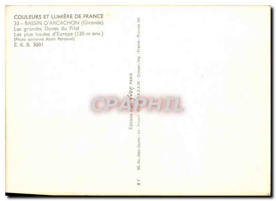 Les grandes Dunes du Pilat — Bassin d'Arcachon (Gironde) — Éditions Arcueil — Rückseite