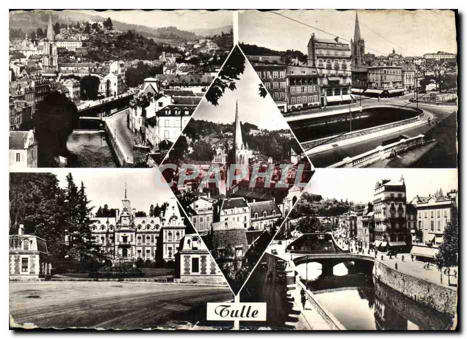 CPM Tulle Vue Generale Les Quais La Cathedrale La Prefecture Les Quais