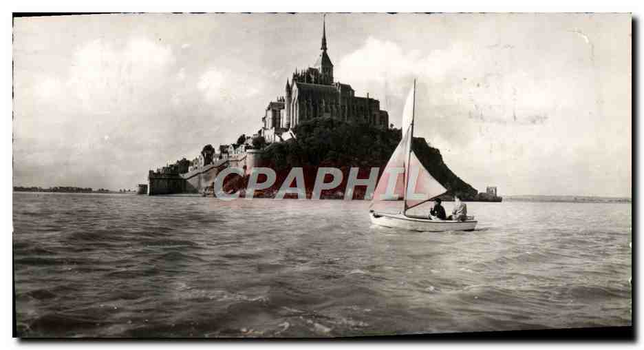 CPM Mont Saint Michel Cote Nord Grande maree Bateau 