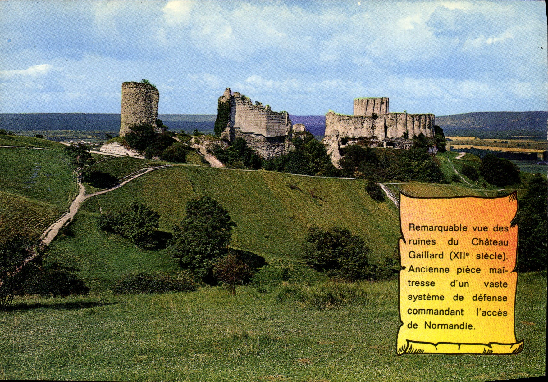 Ruines du Château-Gaillard — Ancienne pièce maîtresse d'un vaste système de défense commandant l'accès de Normandie — Imprimerie Macon (71) S.&L. n° 101