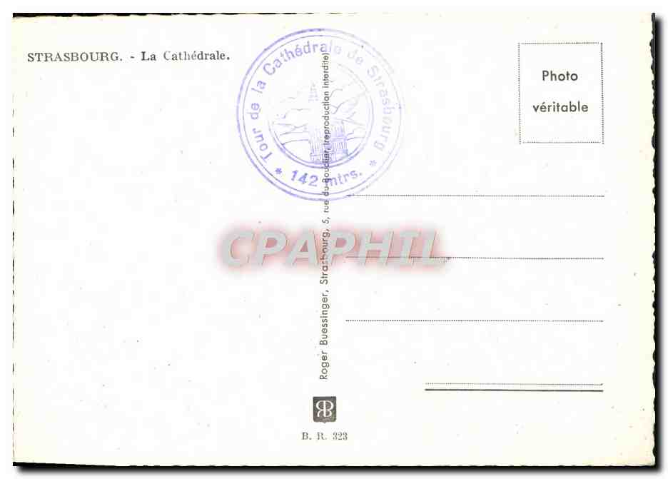 CPM Strasbourg La Cathedrale — Verso