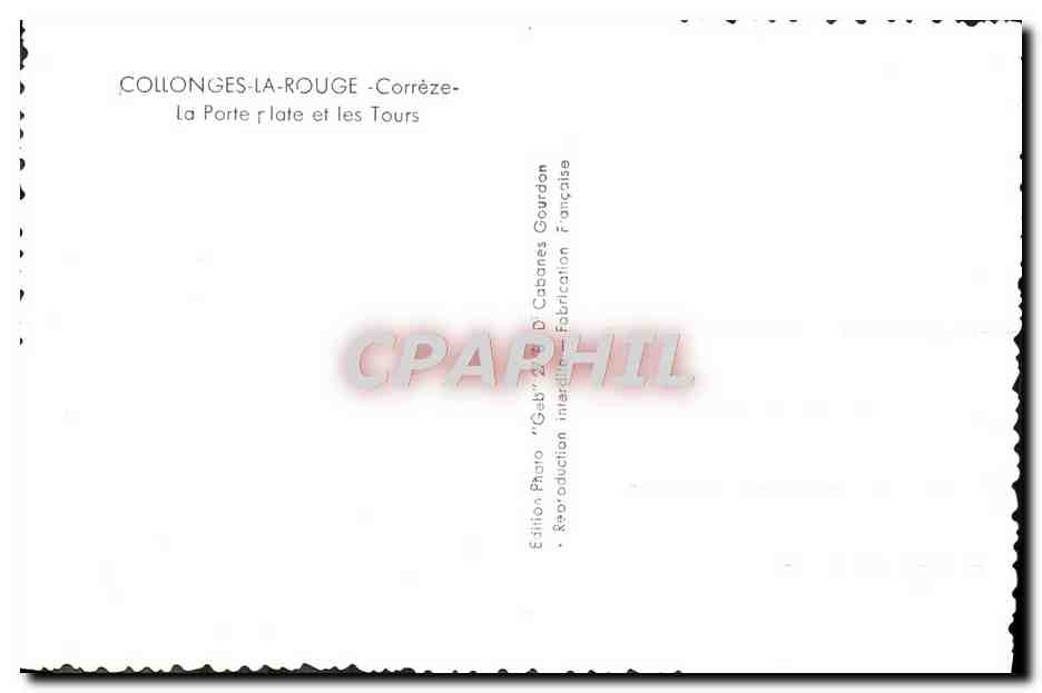 Collonges-la-Rouge - La Porte plate et les Tours — Édition Photo Gourdon — Back