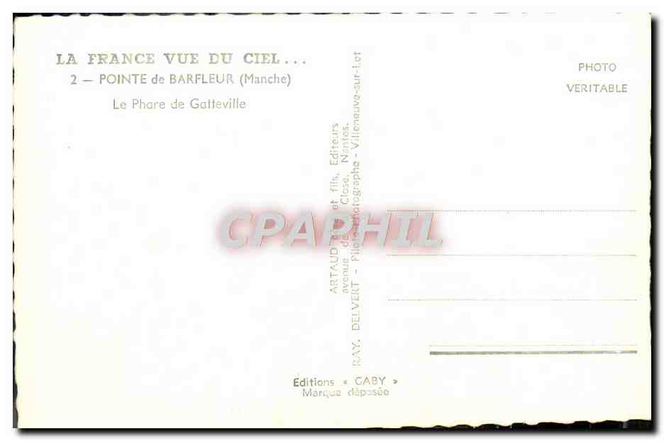 Pointe de Barfleur — Le Phare de Gatteville — Éditions Caby — Achterkant