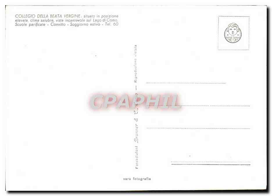 CPM Visgnola Bellaglo Collegio Della Beata Vergine — Rückseite