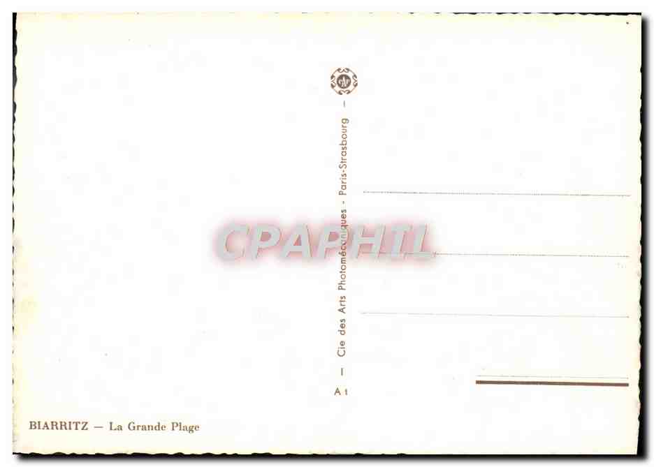 CPM Biarritz La Grande Plage Vivier — Verso
