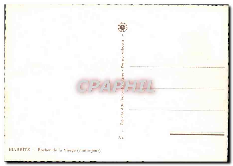 CPA Biarritz Rocher De La Vierge Vivier — Rückseite