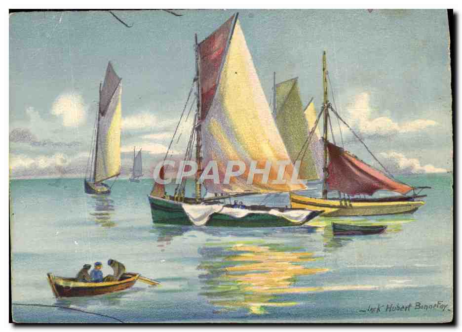 CPA Fantaisie Vue artistique Bateaux