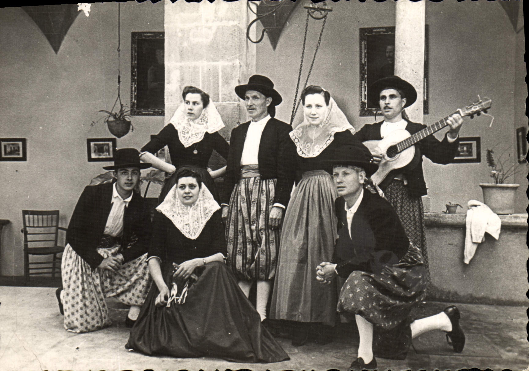 CPM Mallorca Groupe de paysans majorquins Folklore 