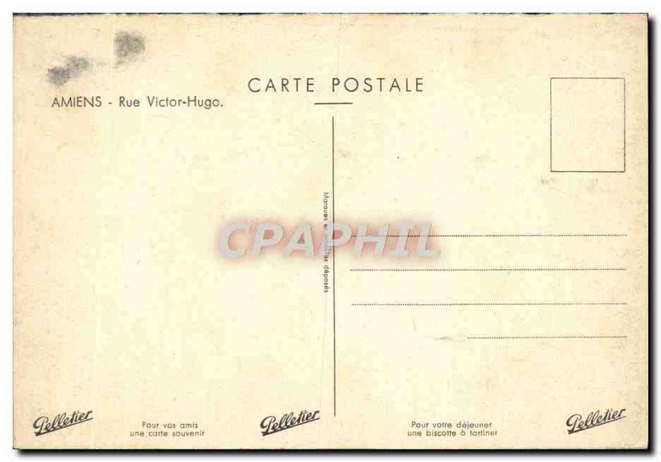 CPM Amiens Rue Victor Hugo Banque Societe Generale la rotonde — Back