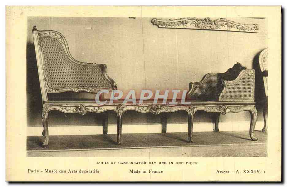 CPA Louis Day Cane Seated Day Bed In One Piece Paris