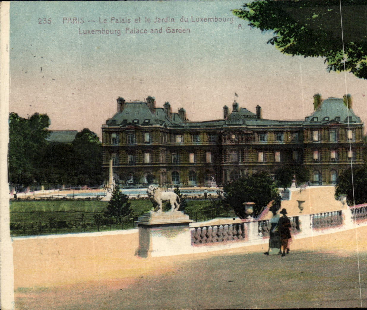 CPA Paris Le Palais Et Le Jardin Du Luxembourg