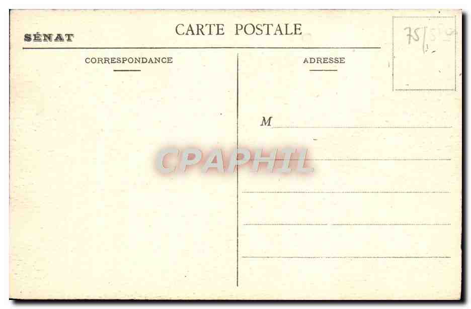 CPA Luxembourg Jardin Le Bassin Central — Verso