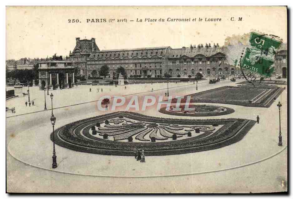 CPA Paris La Place Du Carrousel Et Le Louvre