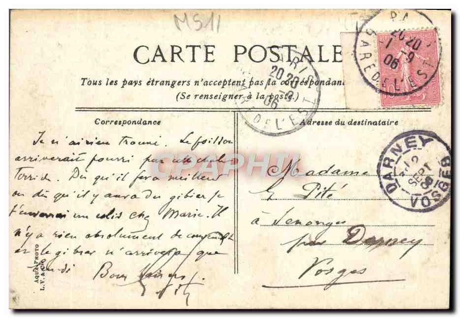 CPA Paris Le Square Sully et le pavillon Richelieu — Rückseite