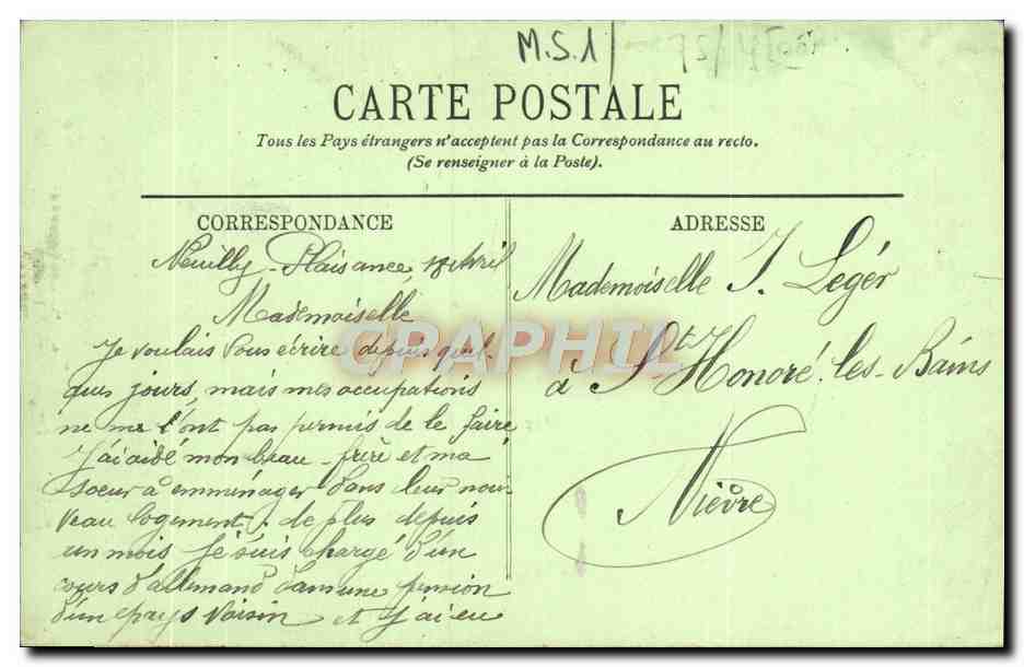 CPA Paris Le Louvre Pavillon Turgot — Rückseite