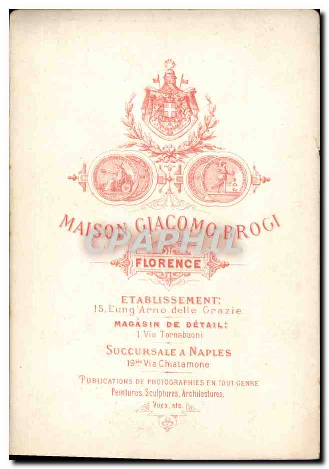 Photo Milano La Cattedrale Publicite Maison Giacomo Borgi Florence Naples  — Rückseite