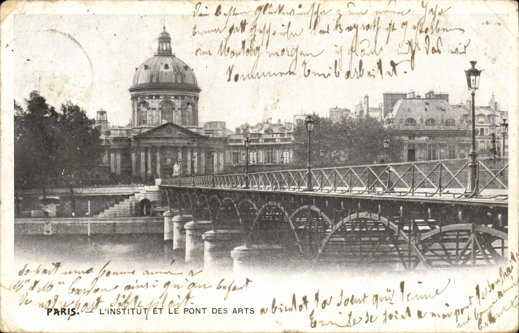 CPA Paris L'Institut Et Le Pont Des Arts